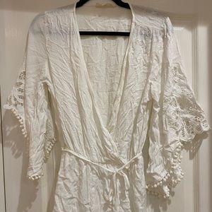 White Romper Swim-coverup